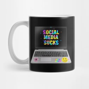 Social media sucks laptop Mug